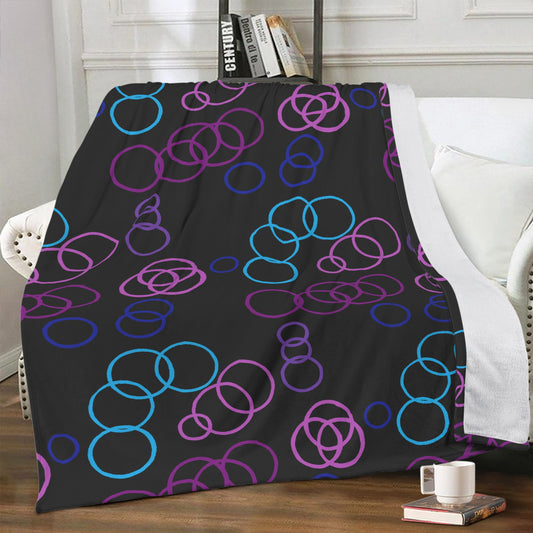Purple Bubbles Premium Blanket